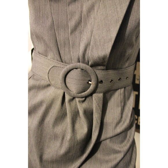 ALICE +‎ OLIVIA Dress Gray Strapless Pleated Party Dress Size 6 - Picture 6 of 8